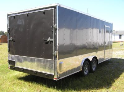 Quality Cargo 8.5x20 TA Trailer - Charcoal, Ramp, Side Door, D-Rings, 5K Axles, Finished Interior, Electrical, Cabinets, Extra Height - Image 8