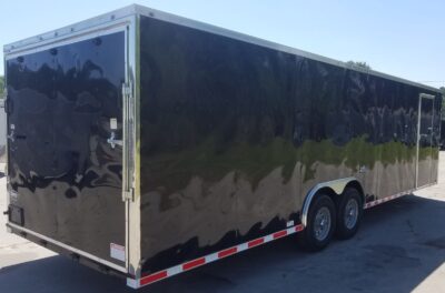 Quality Cargo 8.5x28 TA Trailer - Black, Ramp, Side Door, D-Rings, 7K Axles - Image 11