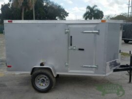 South Georgia Cargo 4x8 SA Trailer - Silver Frost, Single Door, Side Door