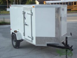 South Georgia Cargo 4x8 SA Trailer - White, Single Door, Side Door, Radial Tires
