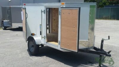 South Georgia Cargo 4x8 SA Trailer - White, Single Door, Side Door, Radial Tires - Image 3
