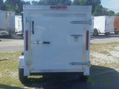 South Georgia Cargo 4x8 SA Trailer - White, Single Door, Side Door, and Roof Vent - Image 6