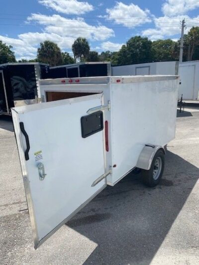 South Georgia Cargo 4x8 SA Trailer - White, Single Door - Image 4