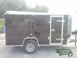 South Georgia Cargo 5x10 SA Trailer - Black, Ramp, Side Door