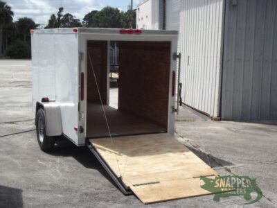 South Georgia Cargo 5x10 SA Trailer - White, Ramp, Side Door - Image 4