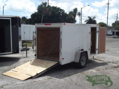South Georgia Cargo 5x10 SA Trailer - White, Ramp, Side Door - Image 8