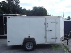 South Georgia Cargo 5x10 SA Trailer - White, Ramp, Side Door