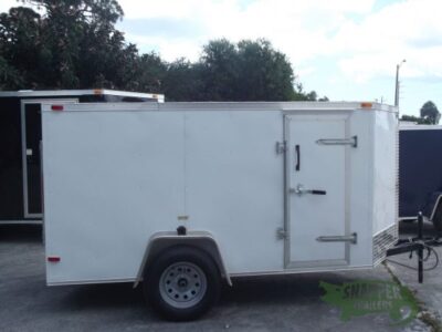 South Georgia Cargo 5x10 SA Trailer - White, Ramp, Side Door