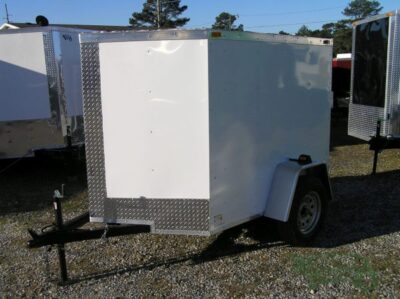 South Georgia Cargo 5x6 SA Trailer - White, Single Door - Image 2