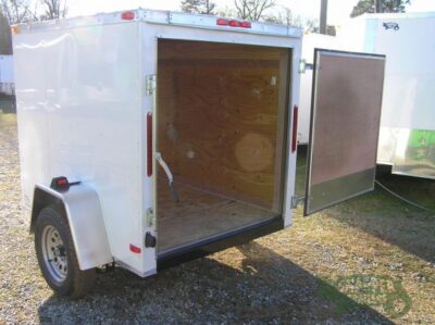South Georgia Cargo 5x6 SA Trailer - White, Single Door - Image 4