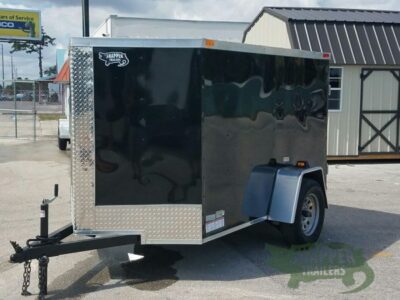 South Georgia Cargo 5x8 SA Trailer - Black, Double Doors - Image 2