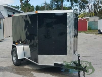 South Georgia Cargo 5x8 SA Trailer - Black, Double Doors - Image 13