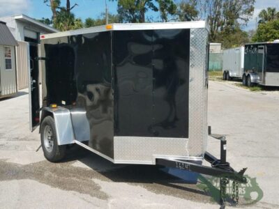 South Georgia Cargo 5x8 SA Trailer - Black, Double Doors - Image 12
