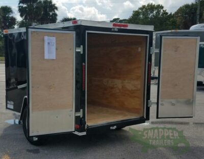 South Georgia Cargo 5x8 SA Trailer - Black, Double Doors - Image 4