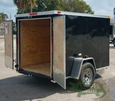 South Georgia Cargo 5x8 SA Trailer - Black, Double Doors - Image 8