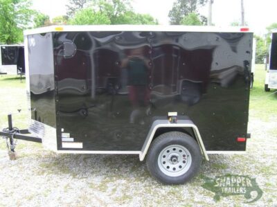 South Georgia Cargo Custom 5x8 SA Trailer - Black, Ramp, Side Door, Side Vents, D-Rings - Image 3