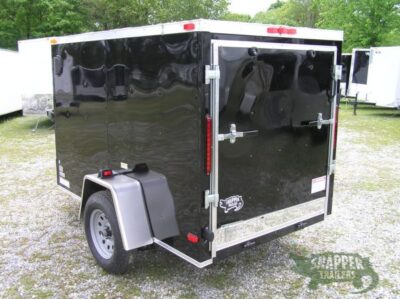 South Georgia Cargo Custom 5x8 SA Trailer - Black, Ramp, Side Door, Side Vents, D-Rings - Image 5