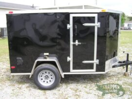 South Georgia Cargo Custom 5x8 SA Trailer - Black, Ramp, Side Door, Side Vents, D-Rings