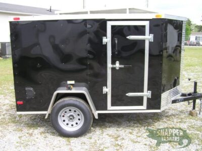South Georgia Cargo Custom 5x8 SA Trailer - Black, Ramp, Side Door, Side Vents, D-Rings