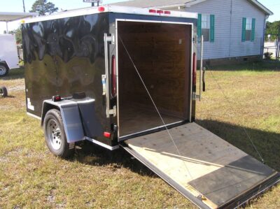 South Georgia Cargo 5x8 SA Trailer - Black, Ramp - Image 4