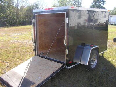 South Georgia Cargo 5x8 SA Trailer - Black, Ramp - Image 8