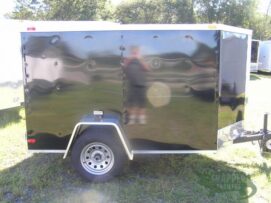 South Georgia Cargo 5x8 SA Trailer - Black, Single Door