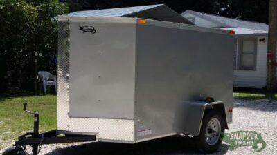 South Georgia Cargo Custom 5x8 SA Trailer - Silver Frost, Double Barn Doors, Side Door, Stab Jacks - Image 2