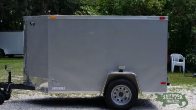 South Georgia Cargo Custom 5x8 SA Trailer - Silver Frost, Double Barn Doors, Side Door, Stab Jacks - Image 3