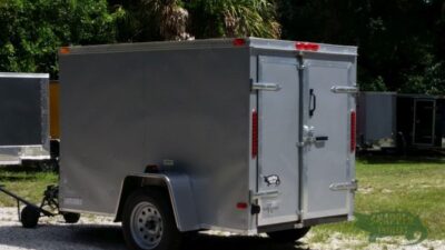 South Georgia Cargo Custom 5x8 SA Trailer - Silver Frost, Double Barn Doors, Side Door, Stab Jacks - Image 5