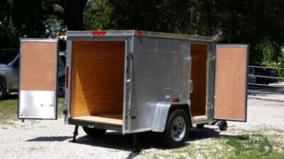South Georgia Cargo Custom 5x8 SA Trailer - Silver Frost, Double Barn Doors, Side Door, Stab Jacks - Image 8