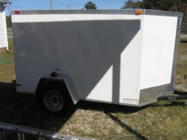 South Georgia Cargo 5x8 SA Trailer - White, Ramp