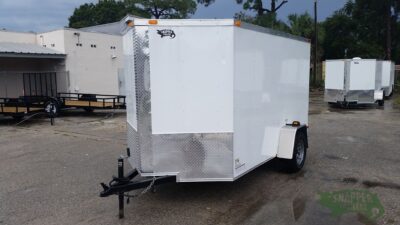 South Georgia Cargo 6x10 SA Trailer - White, Ramp, Side Door - Image 2
