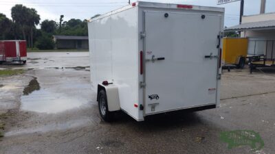 South Georgia Cargo 6x10 SA Trailer - White, Ramp, Side Door - Image 5