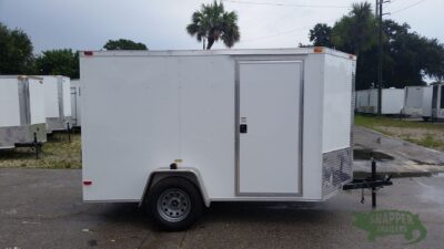 South Georgia Cargo 6x10 SA Trailer - White, Ramp, Side Door