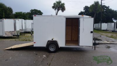 South Georgia Cargo 6x10 SA Trailer - White, Ramp, Side Door - Image 10