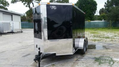 South Georgia Cargo Custom 6x10 TA Trailer - Black, Ramp, Side Door, Electrical Package, Side Vents, D-Rings - Image 2
