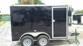 South Georgia Cargo Custom 6x10 TA Trailer - Black, Ramp, Side Door, Electrical Package, Side Vents, D-Rings