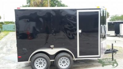 South Georgia Cargo Custom 6x10 TA Trailer - Black, Ramp, Side Door, Electrical Package, Side Vents, D-Rings