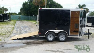 South Georgia Cargo Custom 6x10 TA Trailer - Black, Ramp, Side Door, Electrical Package, Side Vents, D-Rings - Image 10