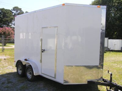 South Georgia Cargo 7x12 TA Trailer - White, HD Ramp, Side Door, Extra Height - Image 12
