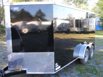 South Georgia Cargo 7x14 TA Trailer - BlacK, Ramp, Side Door - Image 2