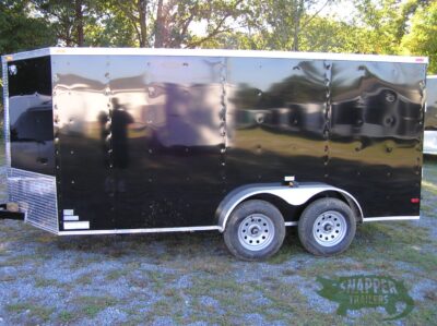 South Georgia Cargo 7x14 TA Trailer - BlacK, Ramp, Side Door - Image 3