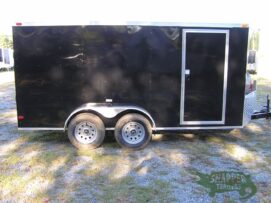South Georgia Cargo 7x14 TA Trailer - BlacK, Ramp, Side Door