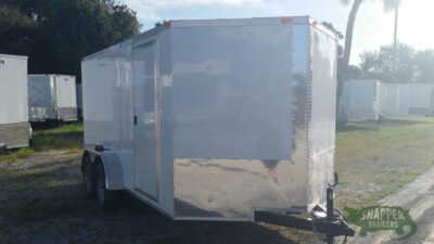 South Georgia Cargo 7x14 TA Trailer - White, Ramp, Side Door - Image 12