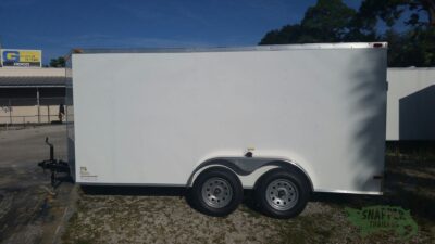 South Georgia Cargo 7x14 TA Trailer - White, Ramp, Side Door - Image 3