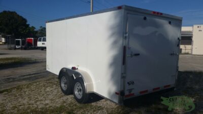 South Georgia Cargo 7x14 TA Trailer - White, Ramp, Side Door - Image 5