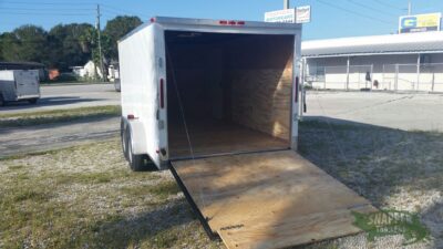 South Georgia Cargo 7x14 TA Trailer - White, Ramp, Side Door - Image 4