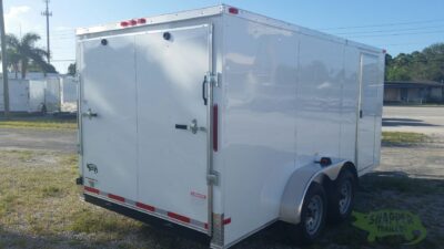 South Georgia Cargo 7x14 TA Trailer - White, Ramp, Side Door - Image 9