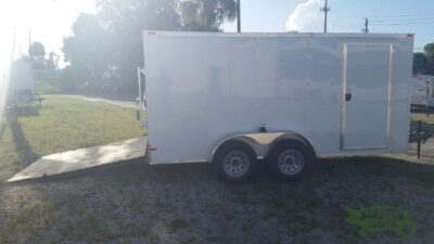South Georgia Cargo 7x14 TA Trailer - White, Ramp, Side Door - Image 10