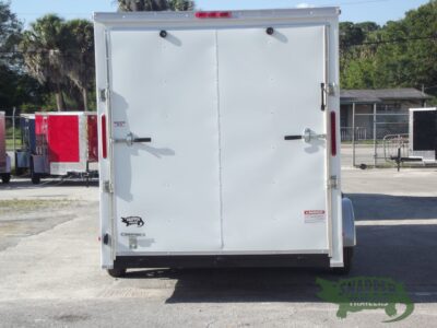South Georgia Cargo 7x16 TA Trailer - White 030, Ramp, Side Door - Image 7
